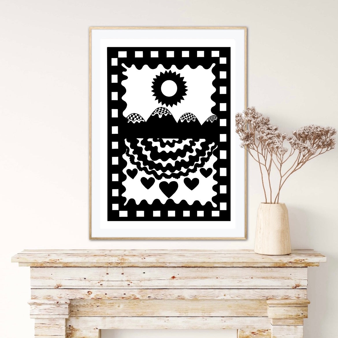 Monochrome Mountains Print