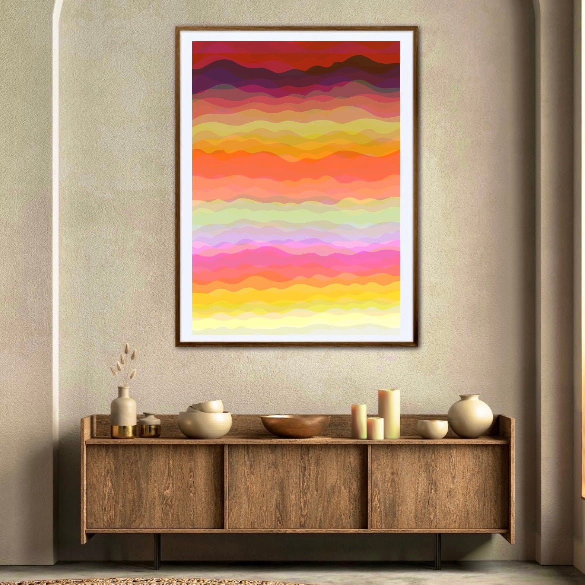 Wave No2 Warm Sunset Print