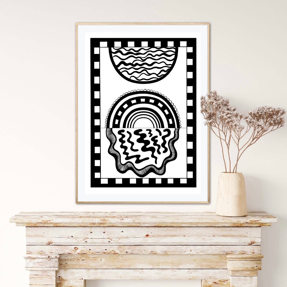 Monochrome Sunset Print