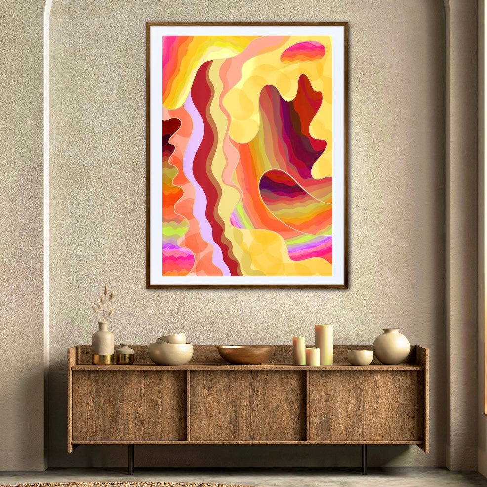 Wave No1 Sunset Swirl Print