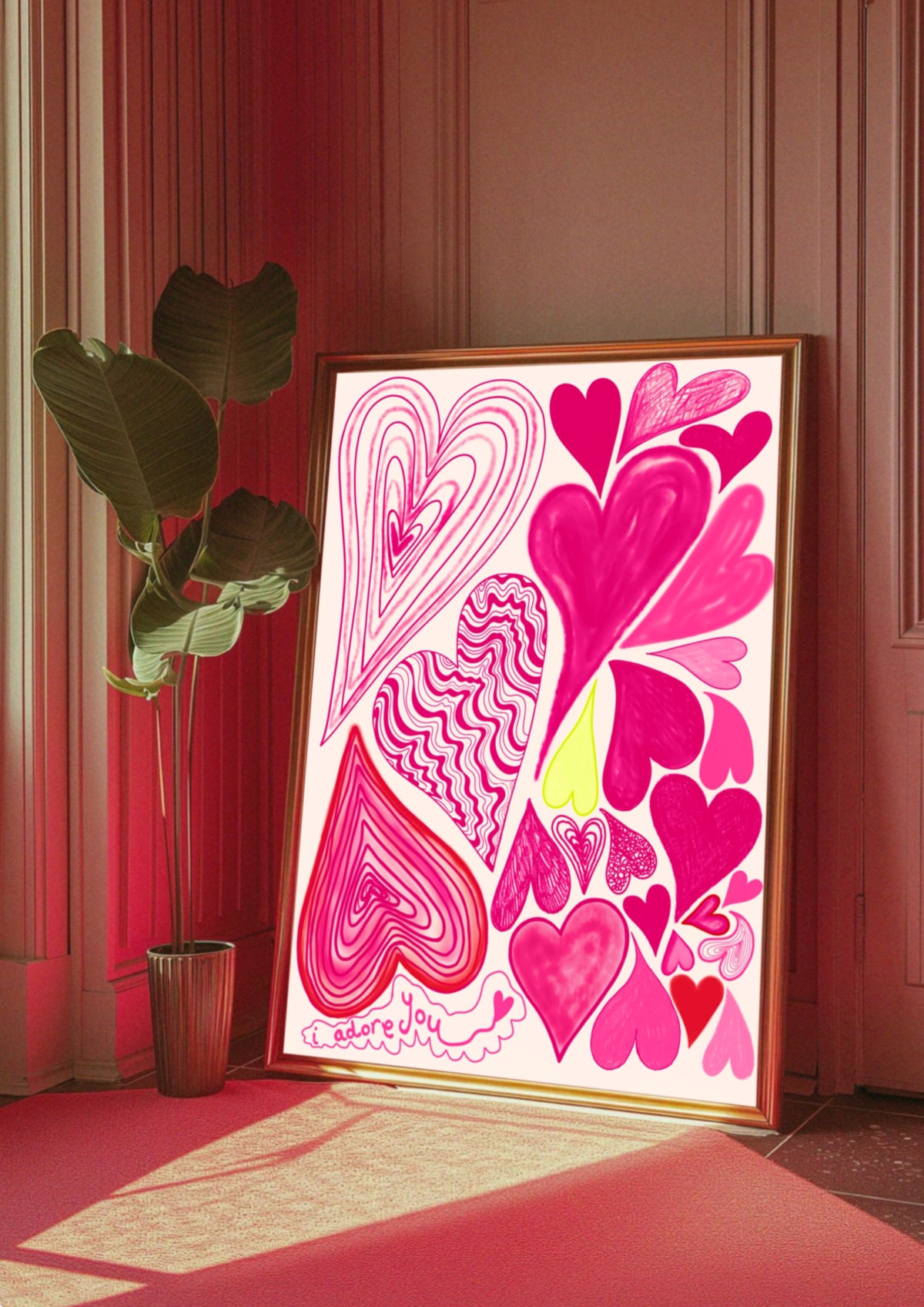 Pink I Adore You Print