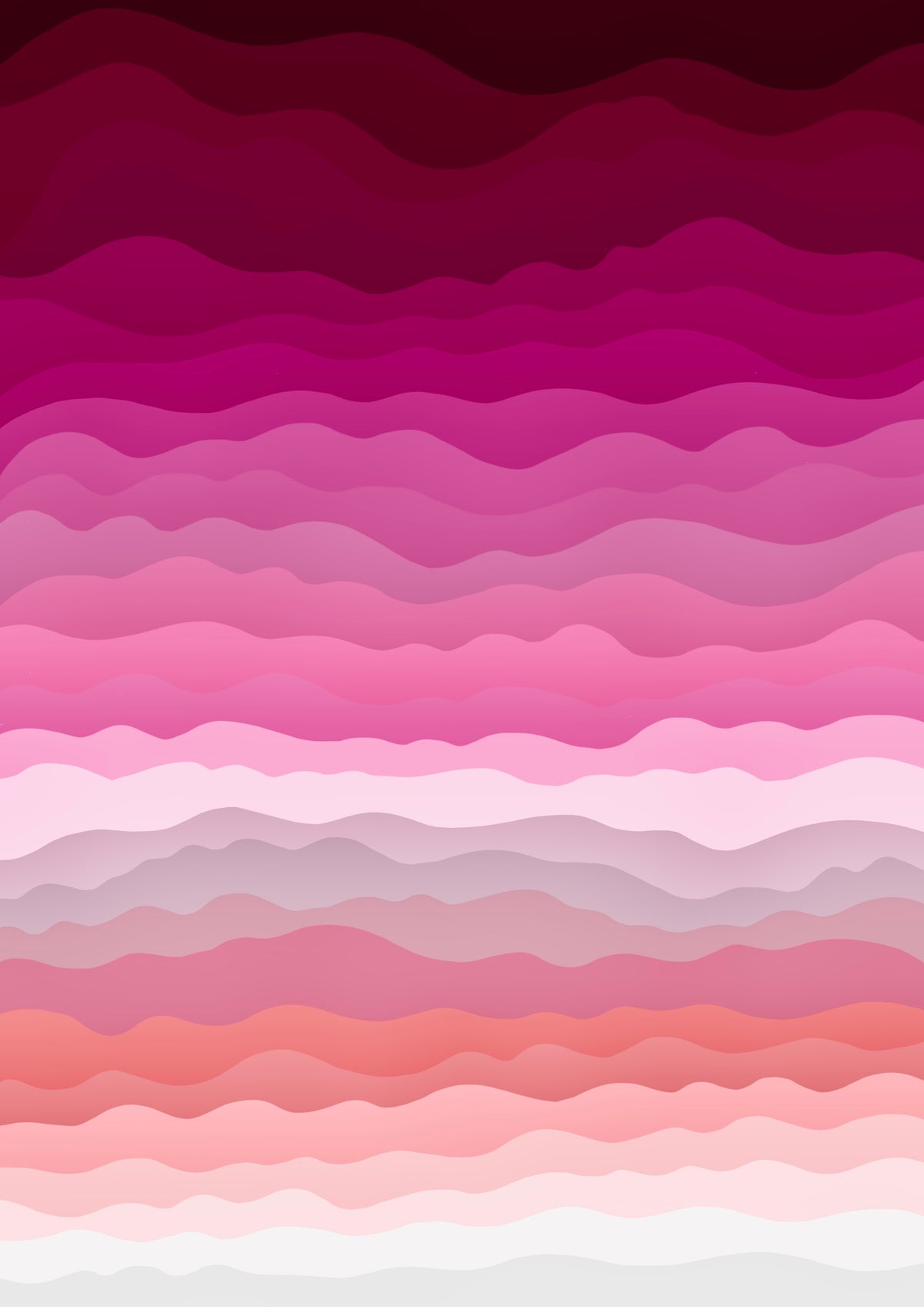 Wave No4 Blush Sky Print