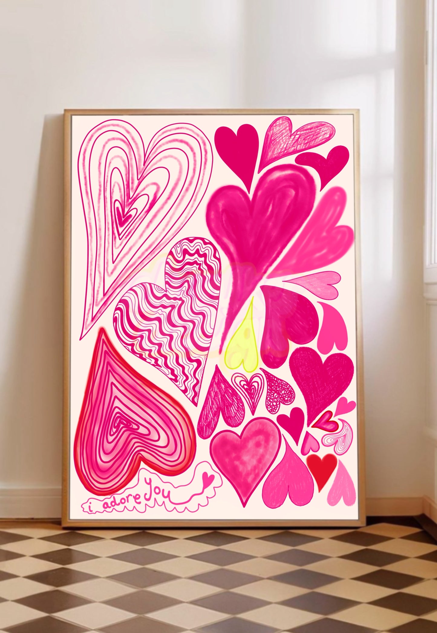 Pink I Adore You Print