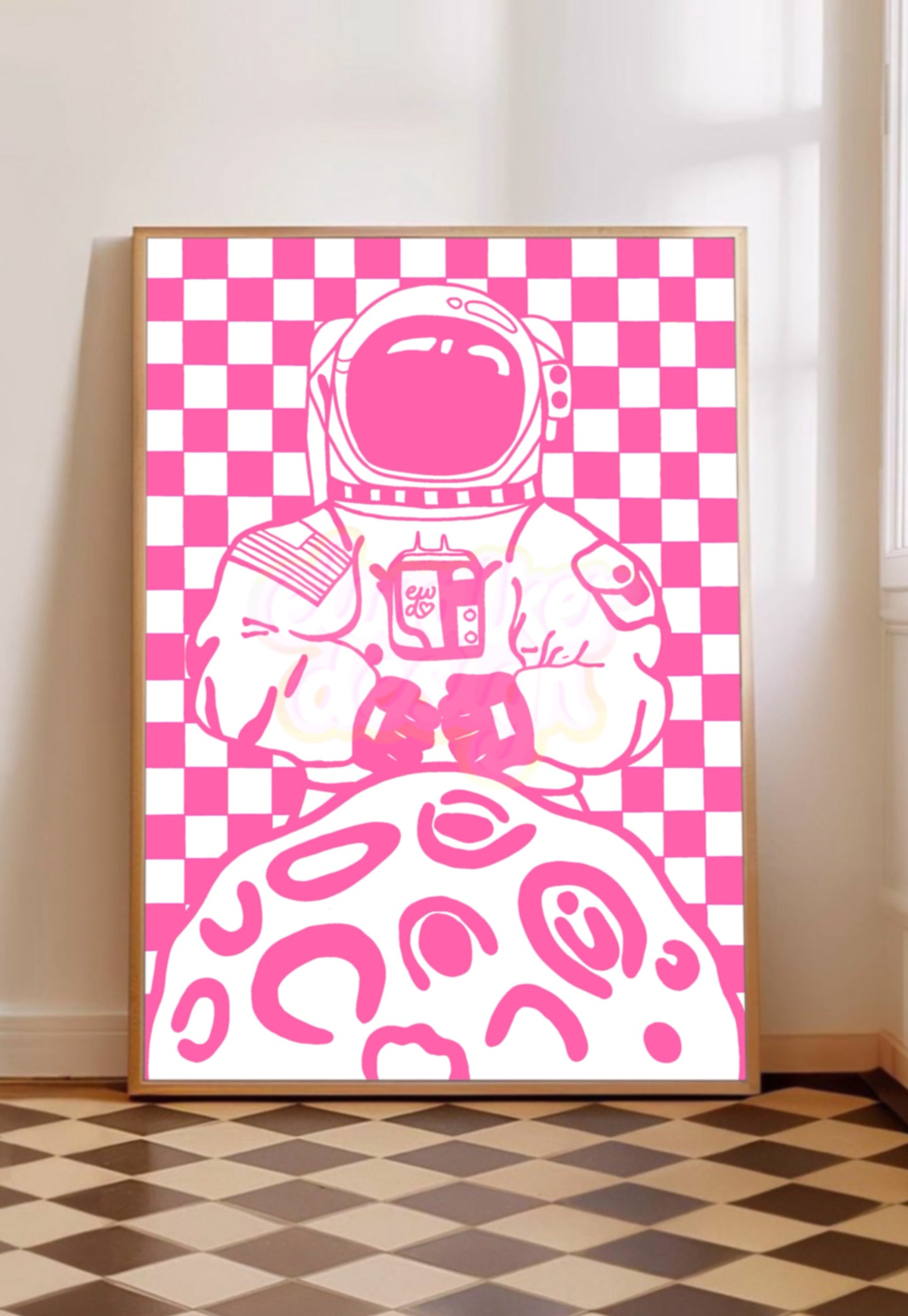 Pink Spaceman Print