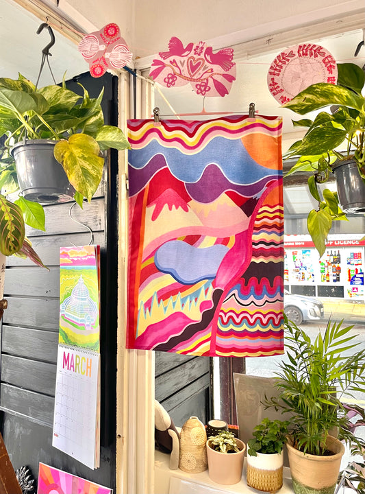 Live in Your Own World No7 Tea Towel