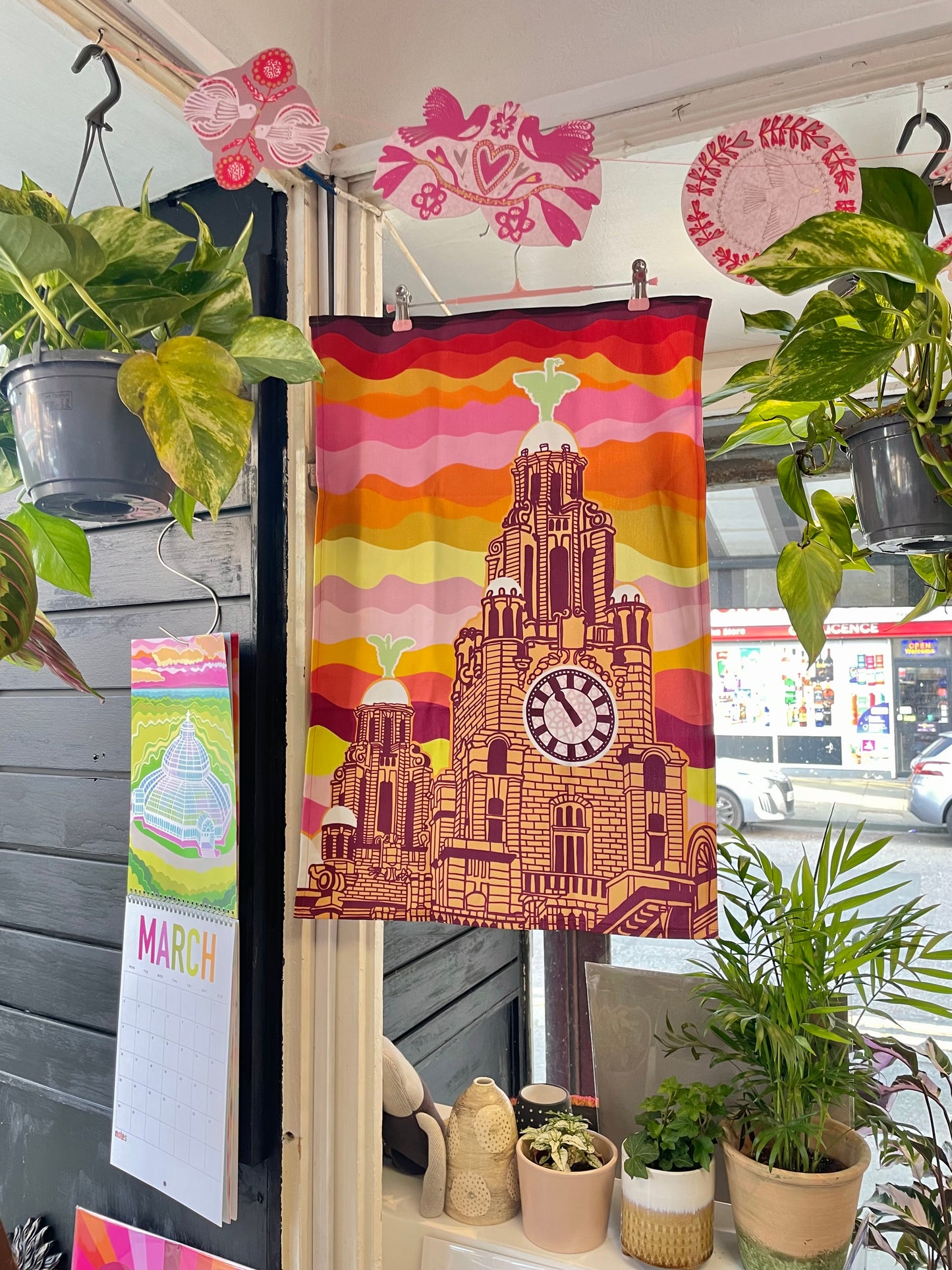 Liverpool Liver Building Tea Towel