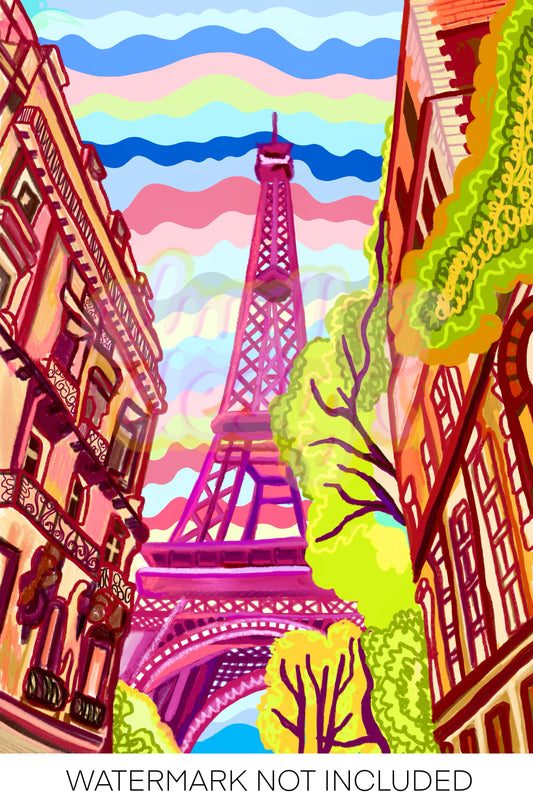 Paris Eiffel Tower Print