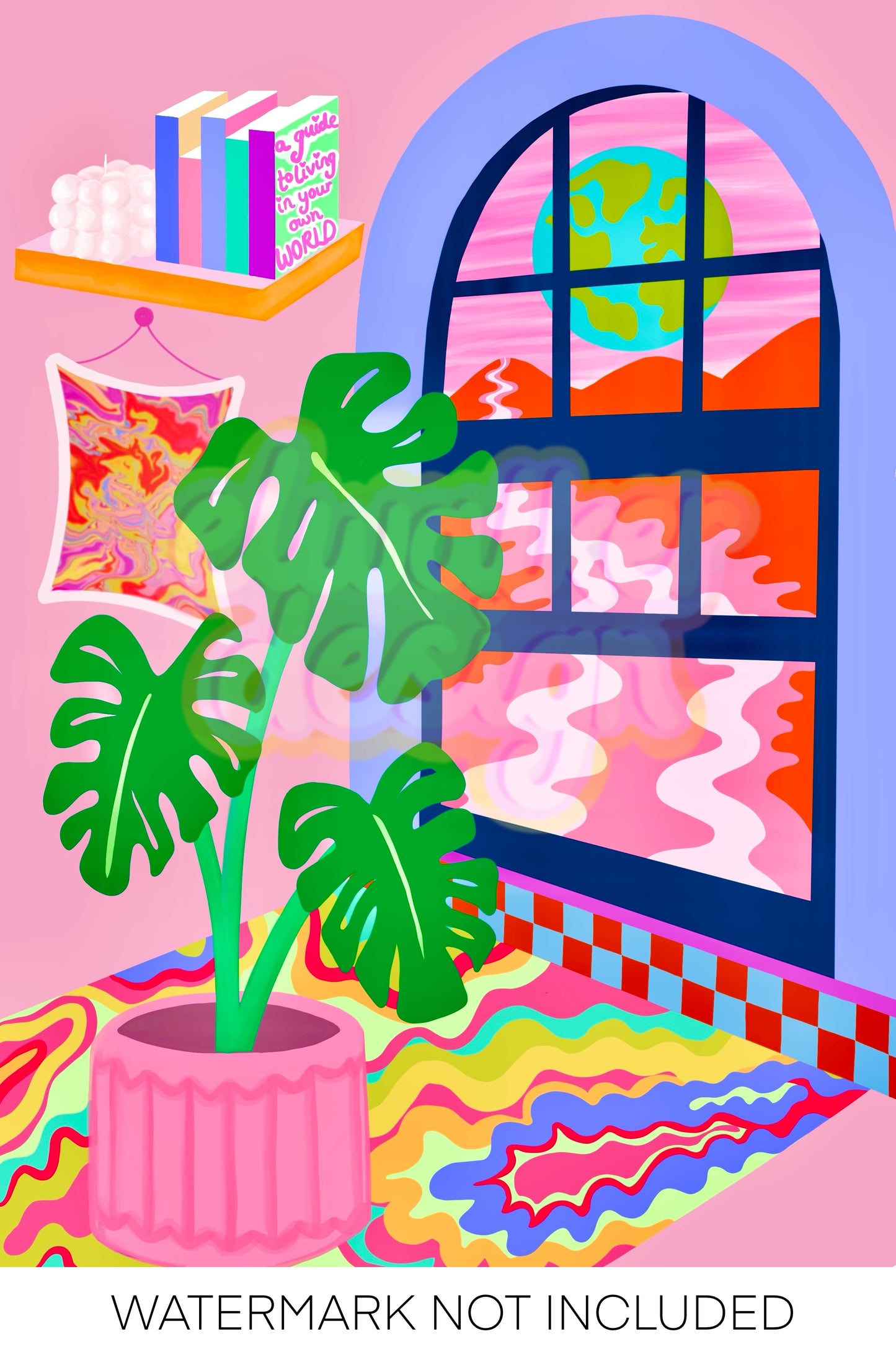 Live in Your Own World No1 Print