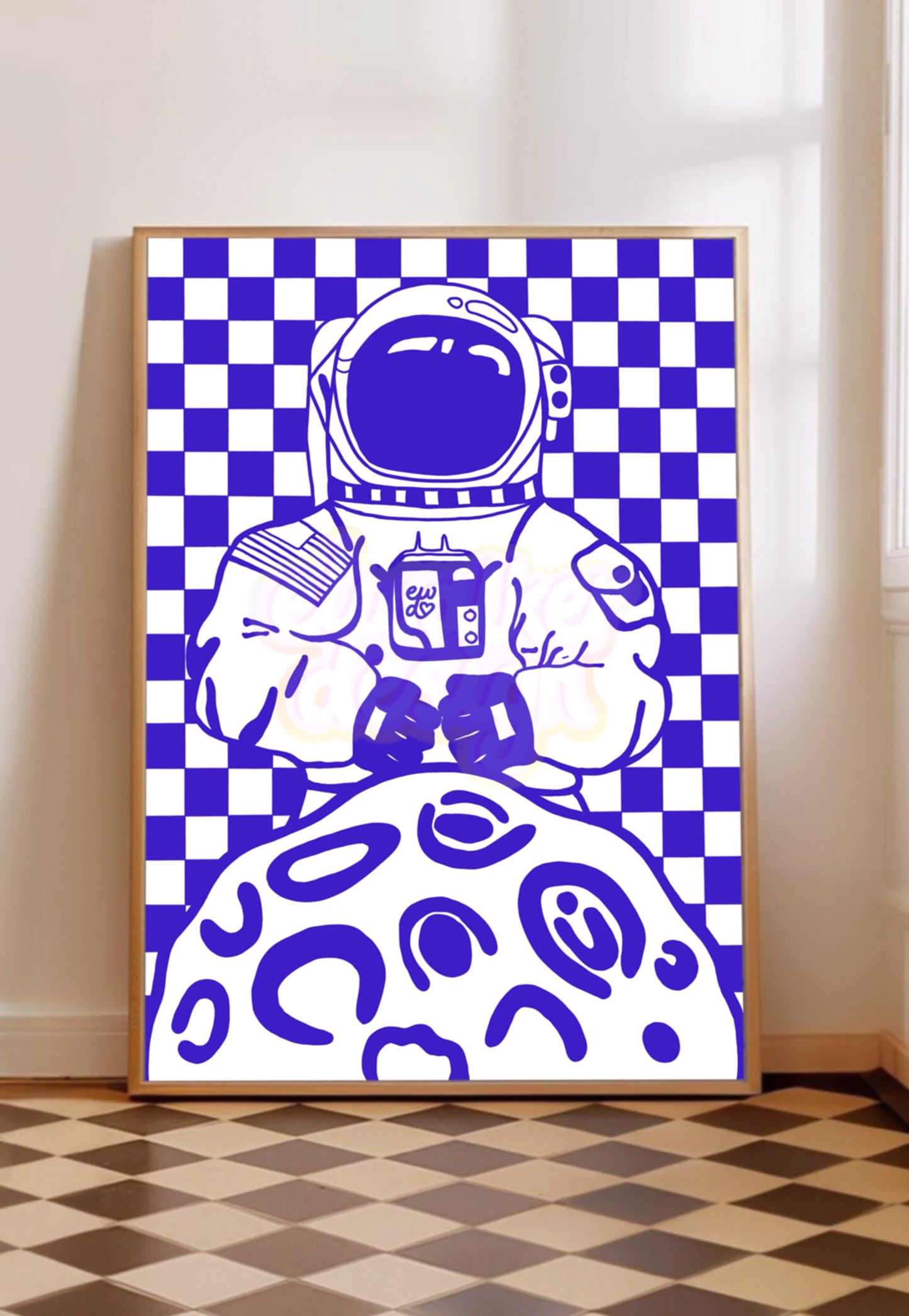 Blue Spaceman Print