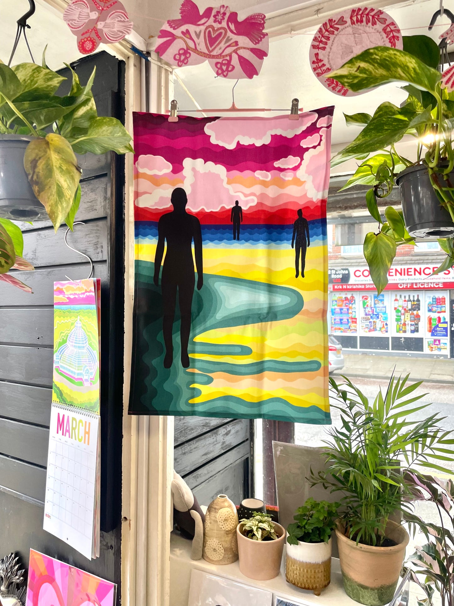 Crosby Beach Tea Towel