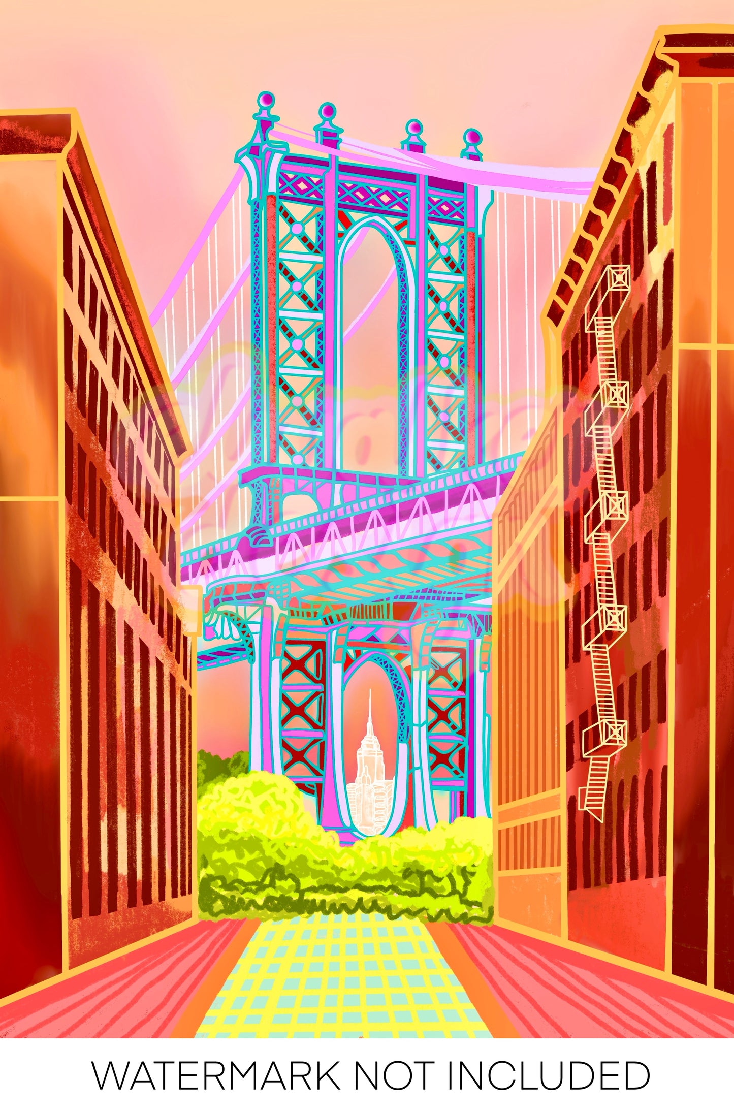 New York Manhattan Bridge Print