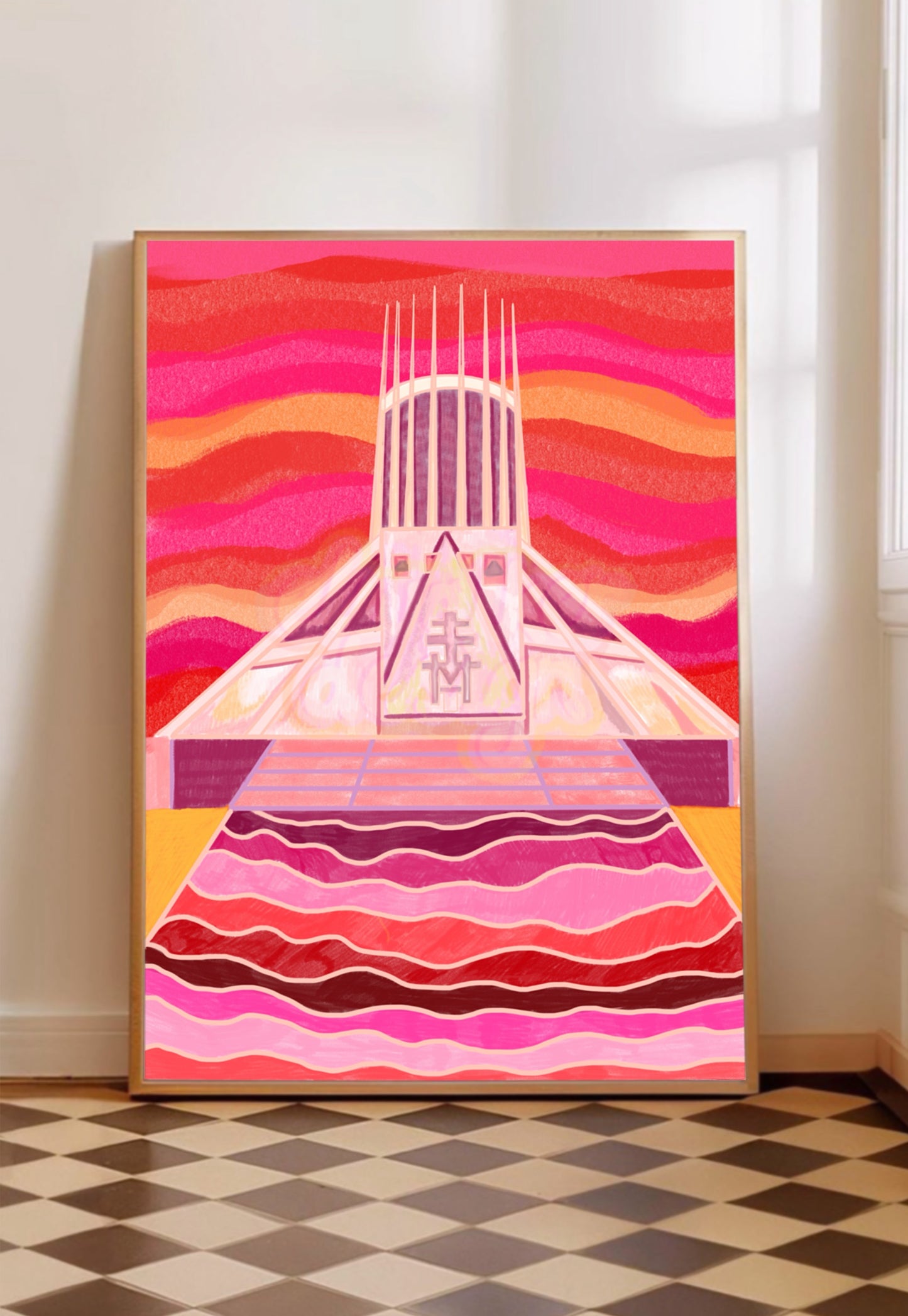 Liverpool Pink Metropolitan Cathedral Print