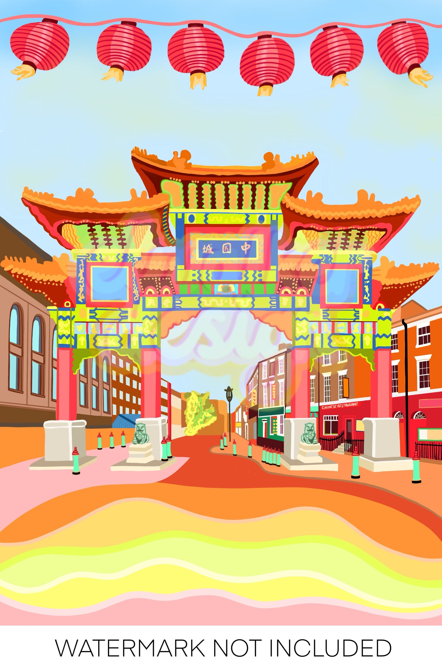 Liverpool China Town Print