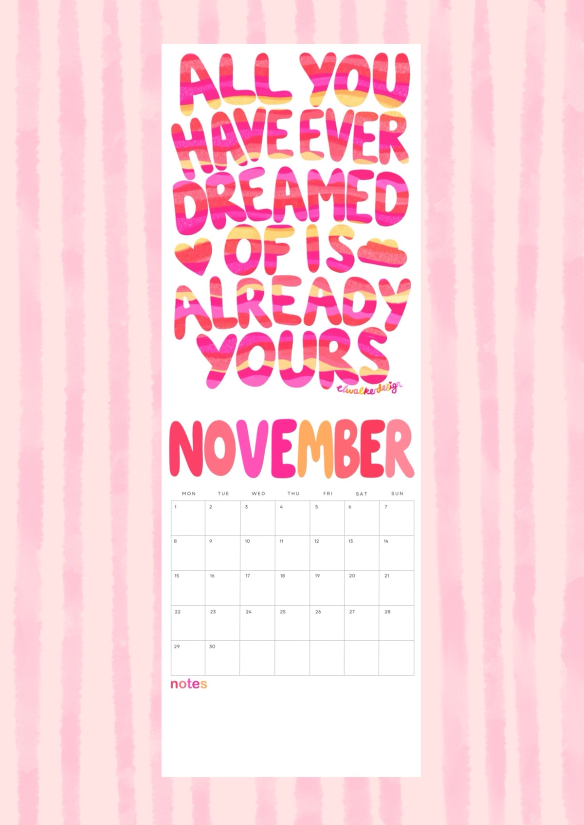 What If It All Works Out In 2027 Wall Calendar